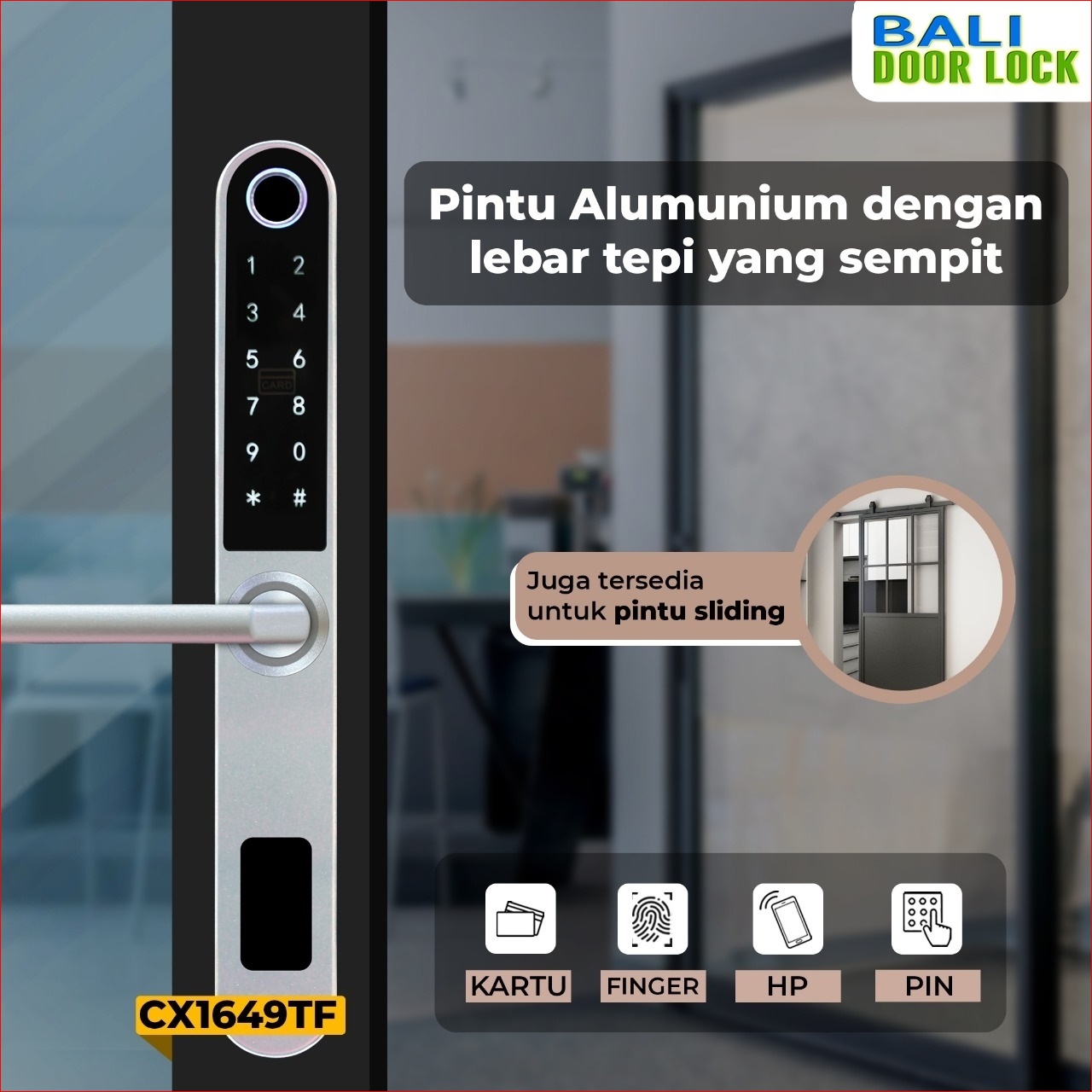 Harga Kunci Digital untuk Pintu Sliding di Bali